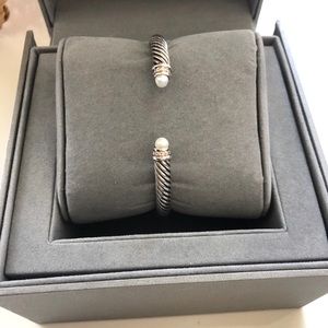 David Yurman Cable Bracelet with Pearls & Diamonds